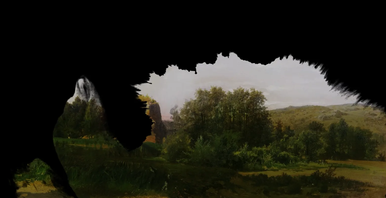 Immersive storytelling environment with panoramic visual content