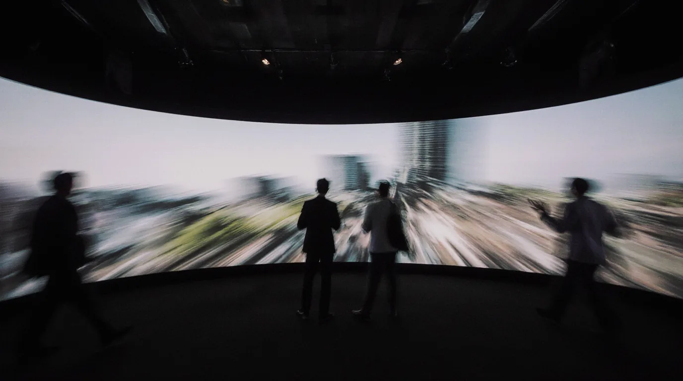 Custom multimedia setup for corporate training and demonstration